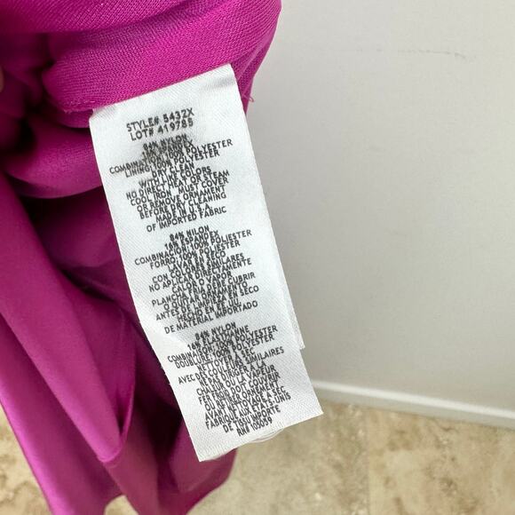 XSCAPE Rhinestone Strap Ruched Seam Sleeveless Gown Pink Formal Stretch US 2 NWT - Picture 15 of 16